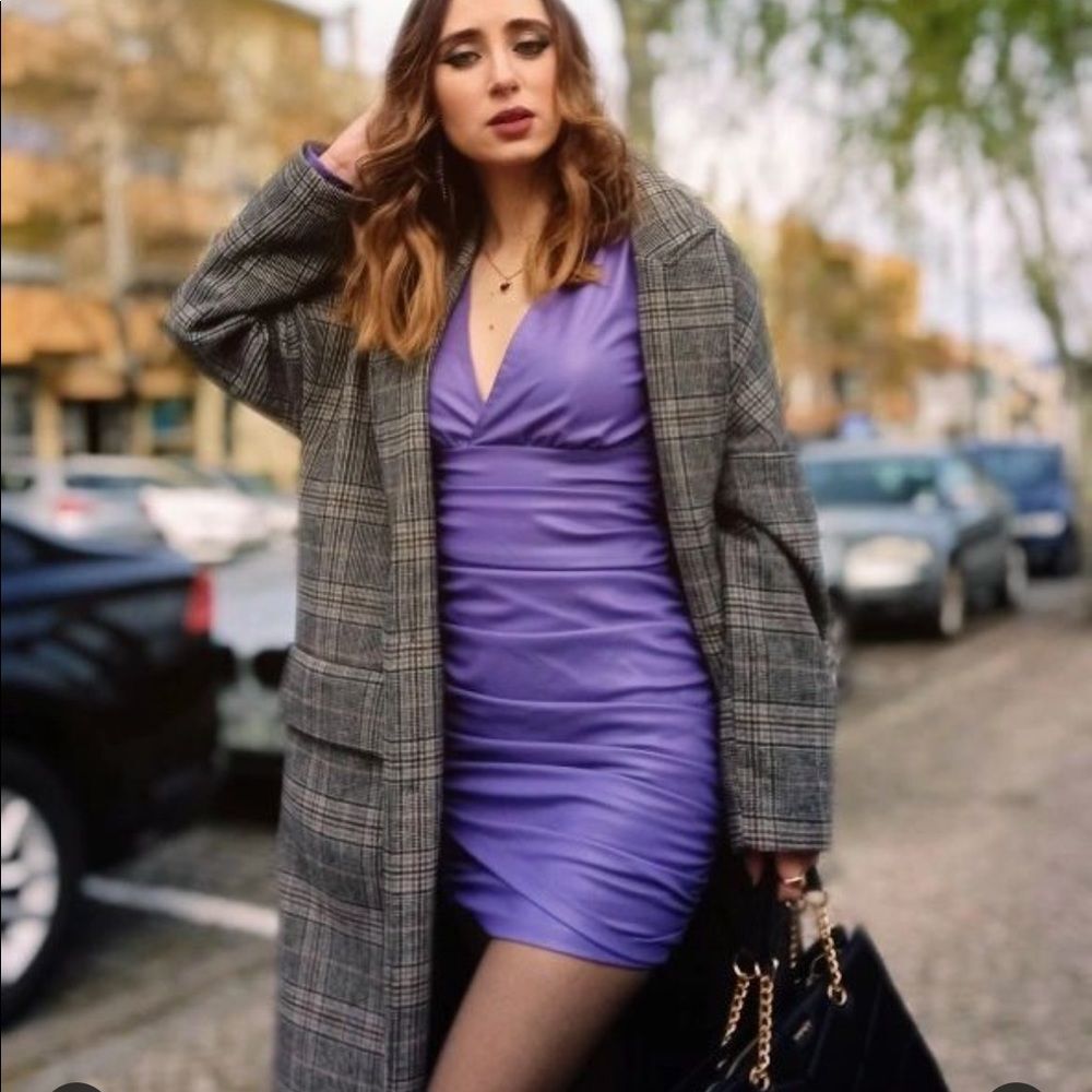 NWT ZARA FAUX LEATHER DRESS